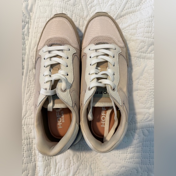 NEW Anthropologie Hoff Bilbao tennis shoes - Beige and Blue Casual Sneakers - Picture 5 of 7